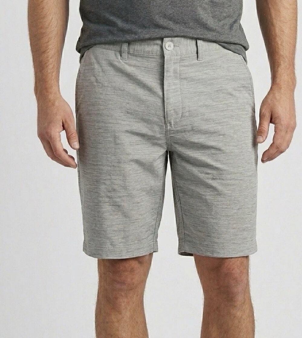 Ron Jon Surf Shop Hybrid Walkshorts Men's 32 Heathered Tan Beige Beach A010663